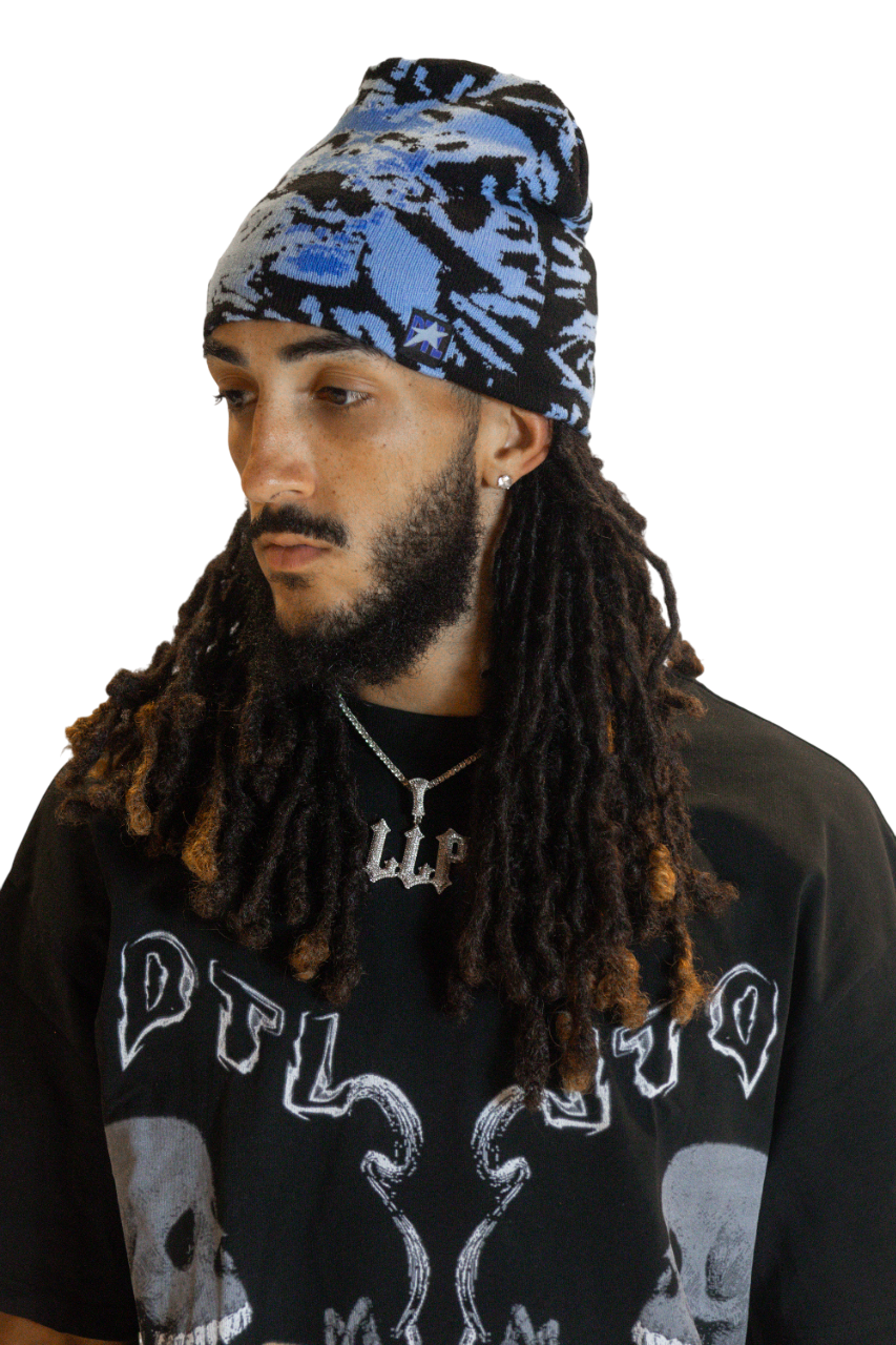Blue Skully Cap