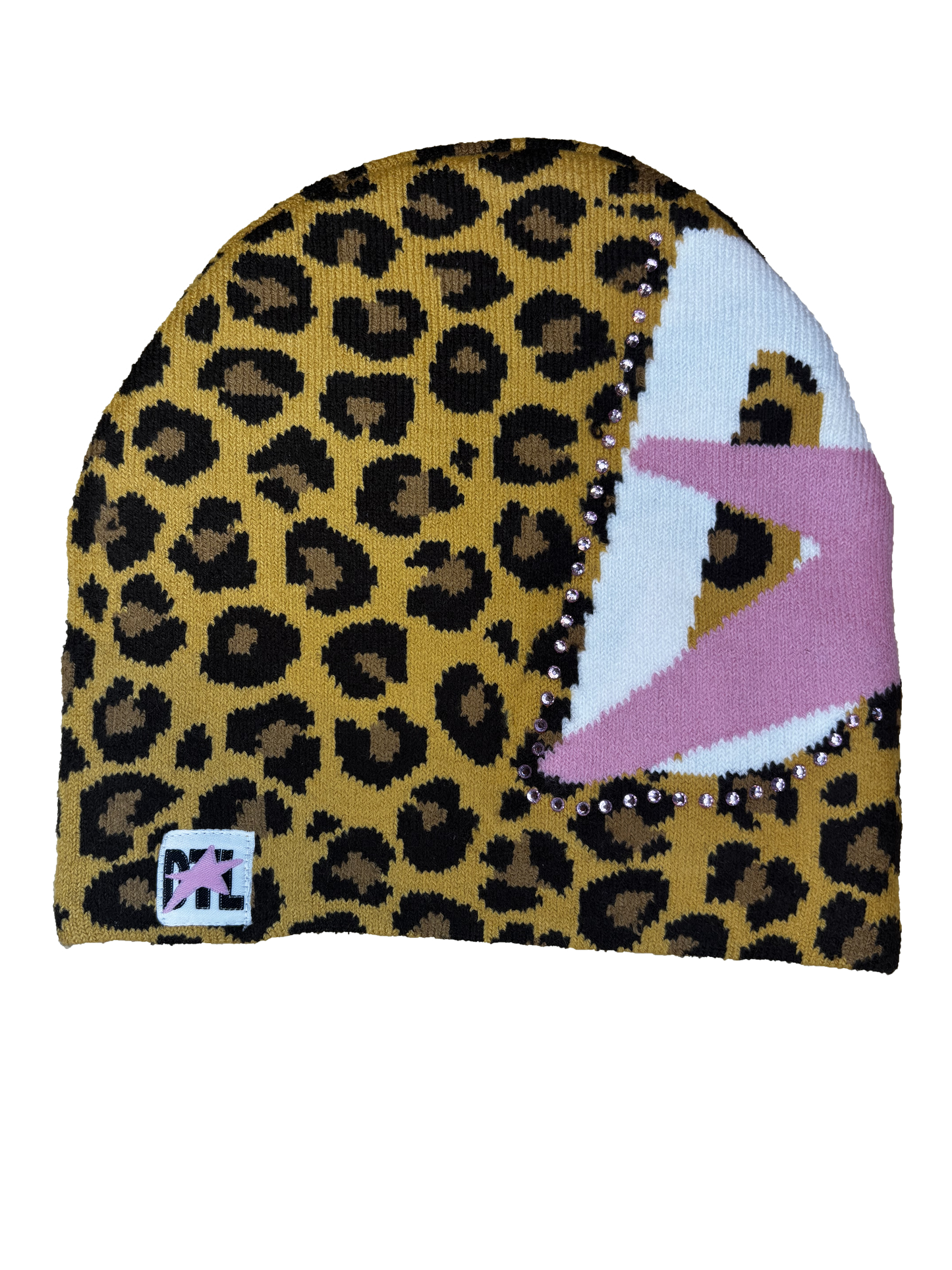 Cheetah/Pink Rhinestone Beanie