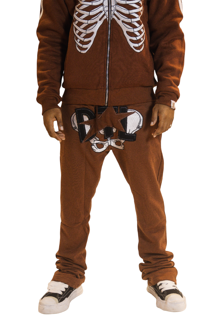 Brown Skele-Sweats (Stacked)