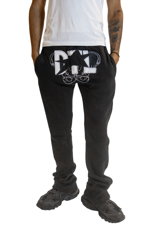 Black Skele-Sweats (Stacked)