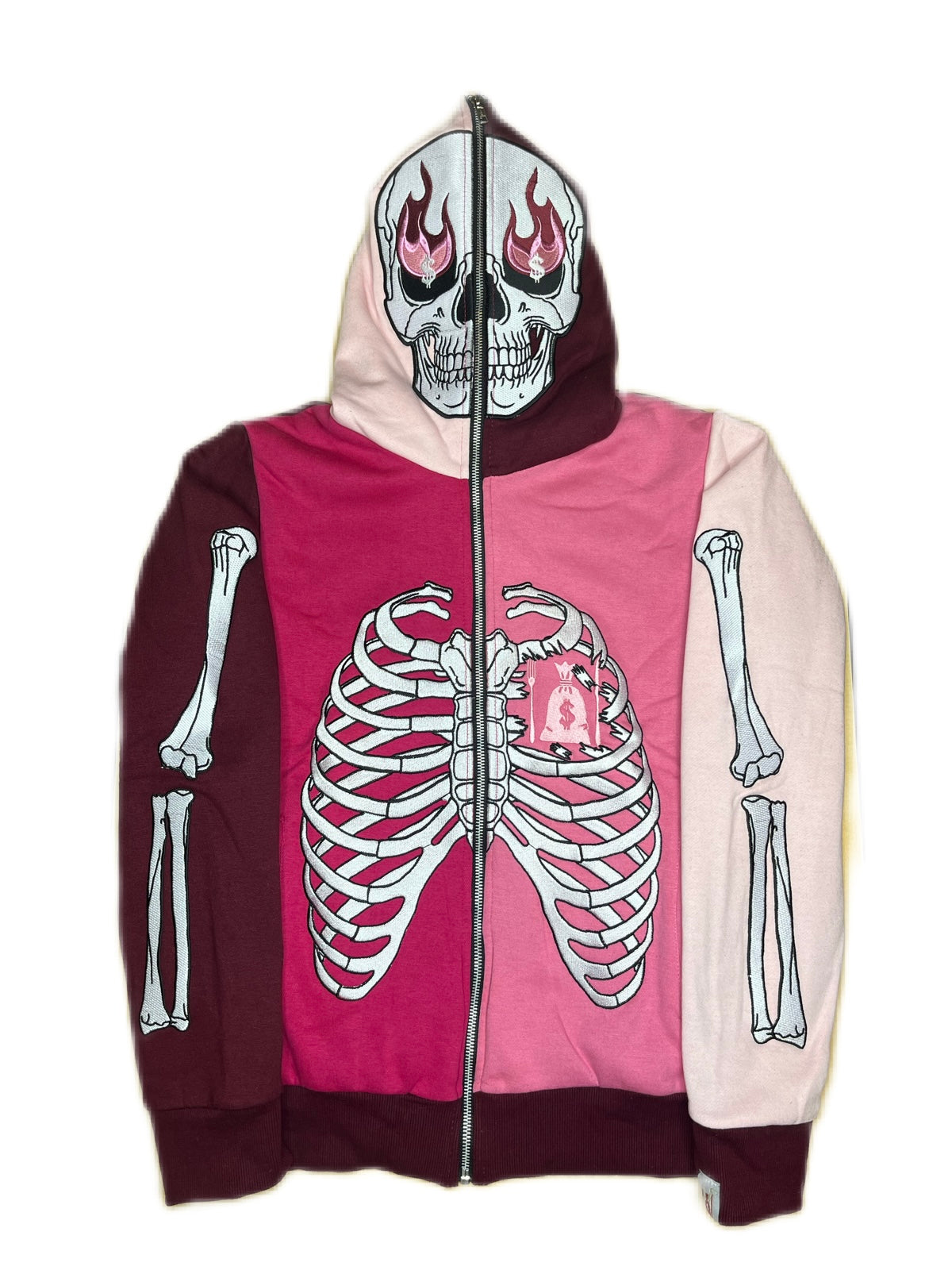 Adults Multi-Pink SkeleZip