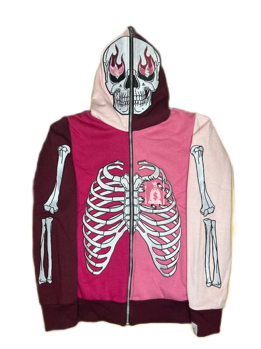 Adults Multi-Pink SkeleZip