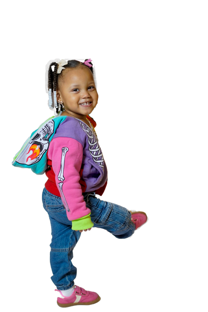 Kids Rainbow SkeleZip