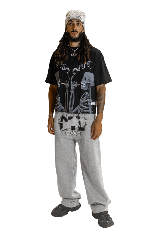 Black Skele-Smoke Tee