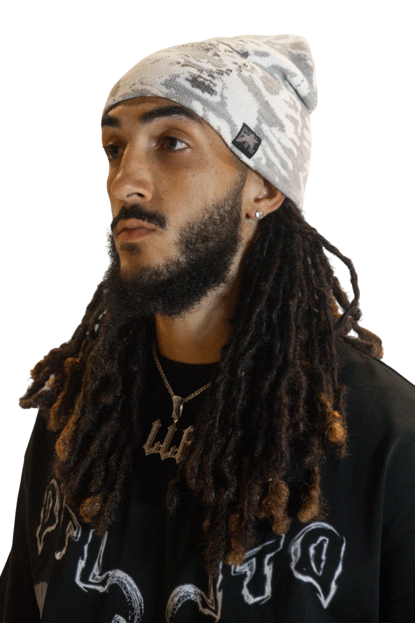Grey Skully Cap