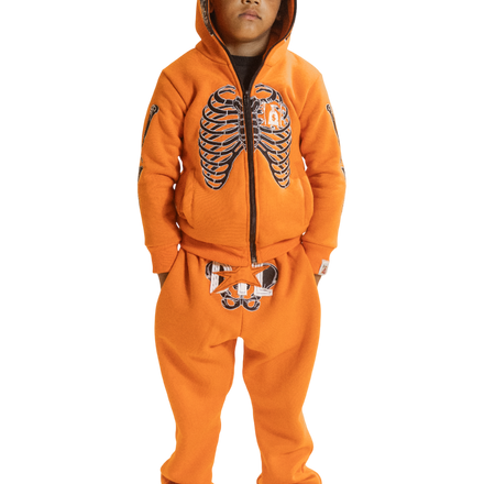 Orange Skele-Sweats (Kids)
