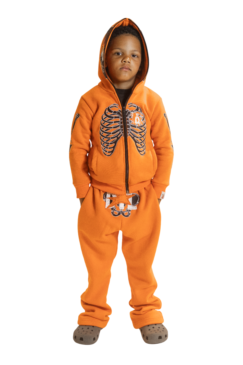 Orange Skele-Sweats (Kids)