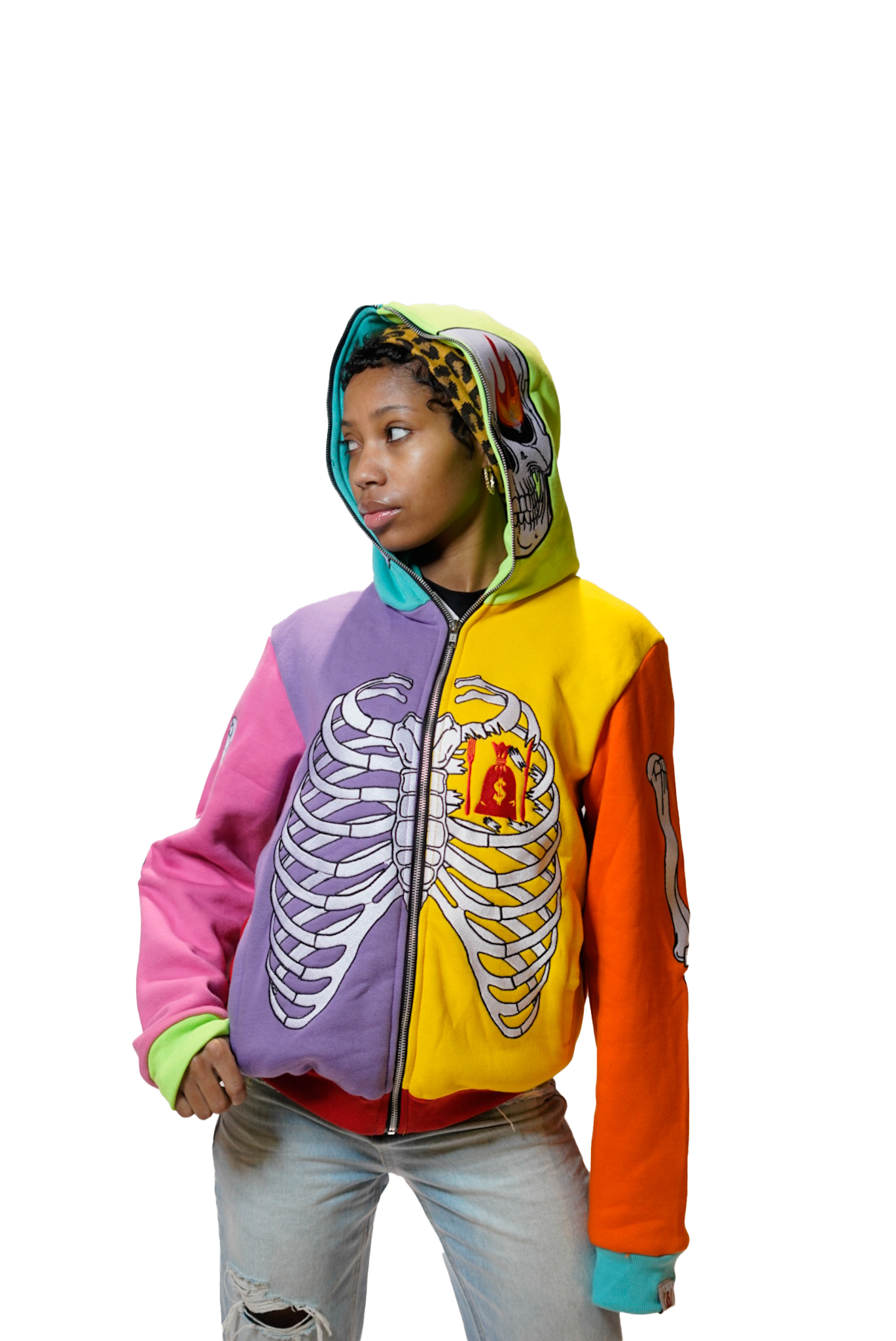 Adult Rainbow SkeleZip