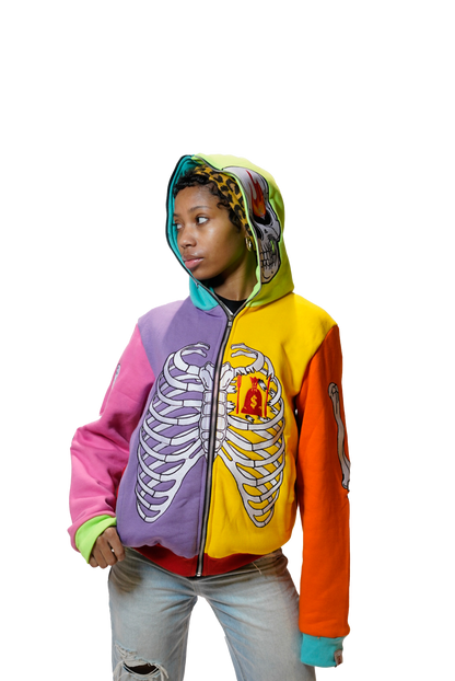 Adult Rainbow SkeleZip